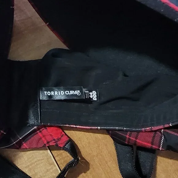 Torrid Curve 44DDD Bra Red Plaid - Picture 3 of 6